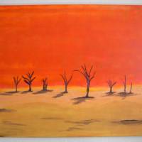 Acrylbild NAMIB Malerei Landschaftsbild auf Keilrahmen für Wohnzimmer abstrakte Wüste Kunst direkt vom Künstler Wandbild Bild 2