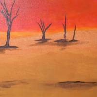 Acrylbild NAMIB Malerei Landschaftsbild auf Keilrahmen für Wohnzimmer abstrakte Wüste Kunst direkt vom Künstler Wandbild Bild 4