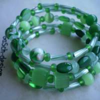 Armreifen * Spiralarmband * grün pur Bild 1