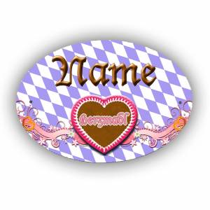 Türschild Motiv Herzmadl mit Name / Personalisierbar / Bayrisch / Mädchen Bild 1