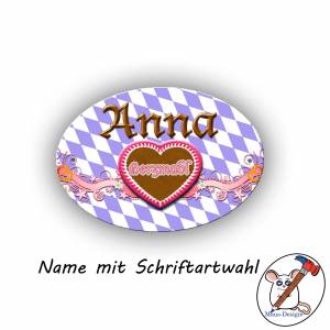 Türschild Motiv Herzmadl mit Name / Personalisierbar / Bayrisch / Mädchen Bild 2