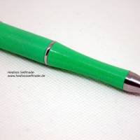 Kugelschreiber mit grüner Acrylperle und grünen Rosen mit #auswechselbarer #Mine Bild 3