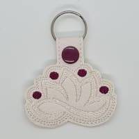 Schlüsselanhänger Yoga Lotusblume Lotusblüte Taschenbaumler Kunstleder Bild 1