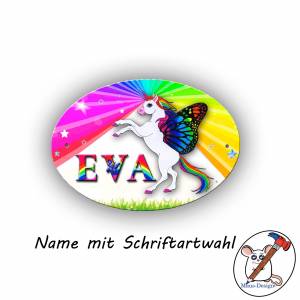 Türschild Motiv Einhorn mit Name / Personalisierbar / Mädchen Bild 2