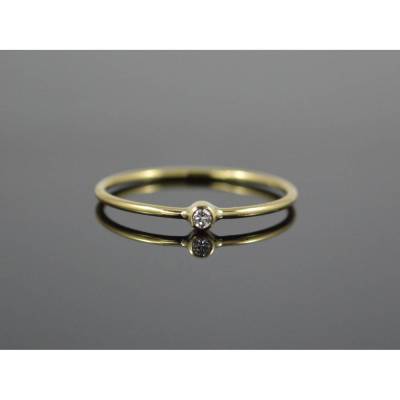Feiner 585er Goldring mit Diamant "Goldie"