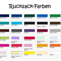 Rucksack, Turnbeutel farbig "mit Wunschmotiv" inkl. Druck Bild 4