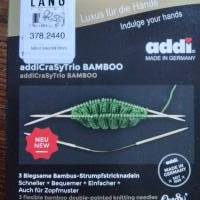 LangYarns/Addi CraSYTrio Bamboo Long, Strumpfstricknadeln/Nadelspiel aus Bambus, Stärke 4mm, Länge 24cm Bild 1