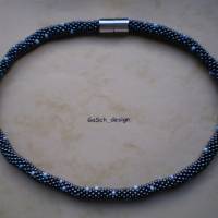 Häkelkette, gehäkelte Perlenkette * Punkt für Punkt, 56 cm Bild 2