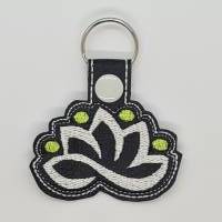 Schlüsselanhänger Yoga Lotusblume Lotusblüte Taschenbaumler Kunstleder Bild 1