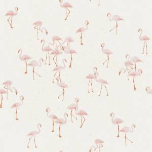 ab 50cm Jersey Flamingos Watercolor   - Flamingo Aquarell Druckstoff Bild 2