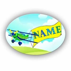 Türschild Motiv Flugzeug mit Name / Personalisierbar Bild 1