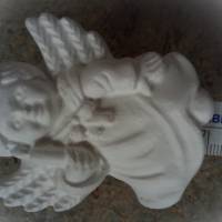 Puttenköpfe/Engel - 4 Gipsfiguren zum Anmalen mit Anhänger können auch als Duftanhänger verwendet werden Bild 3