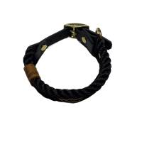 Hundehalsband, verstellbar, ab 20 cm, schwarz, gold mit mit Boot Bild 5