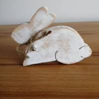 Osterhase *1 cm* aus Fichtenholz gesägt im Shabby-Look kaufen Bild 1
