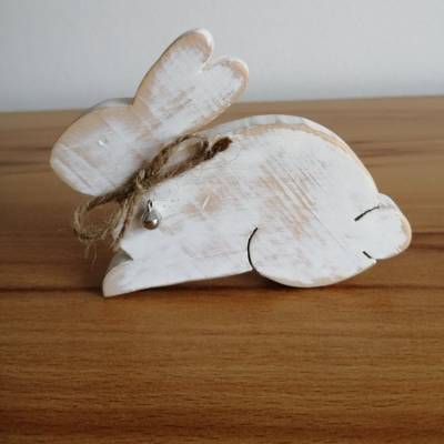 Osterhase *1 cm* aus Fichtenholz gesägt im Shabby-Look kaufen