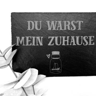 Grabschmuck Trauerschild Grab Schmuck Friedhof Grabplatte Stein Schiefer schwarz Steinplatte Platte Garten Erde