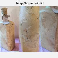 ,gekalkte Flaschen, beige/braun,Vintage-Shabby-3er-Set Bild 9