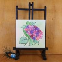 ►2021-0226◄ Klappkarte "Lila Blütentraum" - quadratisch, handgezeichnet Bild 1