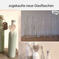 ,gekalkte Flaschen, grün,Vintagelook-2er-Set Bild 7