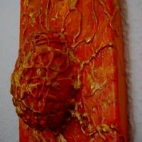 Ostergeschenk OSTERFEUER abstraktes Dekoei auf einem Keilrahmen witzige Wanddeko Künstler-Ei  abstrakte Kunst Bild 9