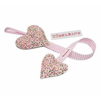 Haarspangenhalter ...Tüdelherzen...rosa...geblümt