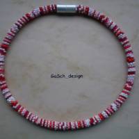 Häkelkette, gehäkelte Perlenkette * Rotweiße Rasselbande Bild 2