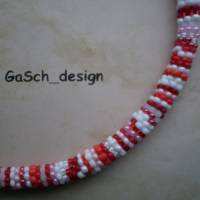 Häkelkette, gehäkelte Perlenkette * Rotweiße Rasselbande Bild 3