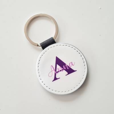 Lederschlüsselanhänger mit Name