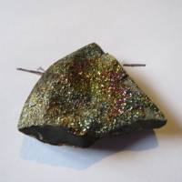 Regenbogen-Pyrit, Unikat, selten, Edelsteinanhänger, Rarität, Kristallgrotte Bild 1