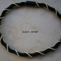 Häkelkette, gehäkelte Perlenkette * Die goldene Schlange ist ermattet Bild 3
