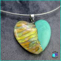 Collier Anhänger Mermaid  großes  Herz  türkis-grün  ART 5448 Bild 2