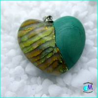 Collier Anhänger Mermaid  großes  Herz  türkis-grün  ART 5448 Bild 4