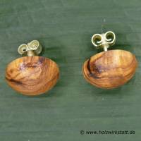 Ohrringstecker aus dem Holz des Olivenbaumes, 1 Paar Bild 2