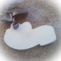 Herz Anhänger und Namensschild - 1 Figur aus hochwertigem Stuckgips zum selber Malen Bild 3
