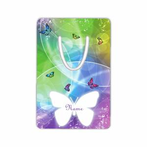 Schmetterling Lesezeichen mit Name / Schriftartwahl / Aluminium / 5 x 7,5 x 0,07cm / Personalisierbar / Butterfly Bild 1