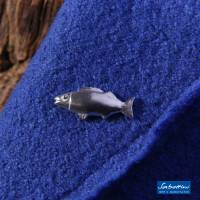 Pin "Barsch" Fisch aus 935 Silber, zum Anstecken Bild 4