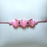 Perlen Armband mit rosa Perlen Bild 2