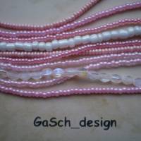 Set * Fädelkette und Armband * Strippenzieher in rosé perlweiß Bild 4