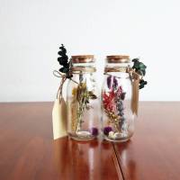 Trockenblumendeko, Trockenblumen im Glas, 2 Varianten Bild 3