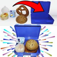Lunchbox / Brotdose / Brotzeitbox mit separater Obstdose Motiv Kolibri mit Name / Personalisierbar Bild 3