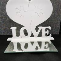 2teiliges Herz "Love" aus Acryl mit Laser erstellt Bild 5
