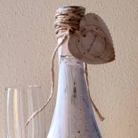 Deko Sekt-Flasche  gekalkt im Vintagelook Bild 3
