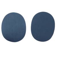 Köper-Flecken, Bügelflicken, Ovalform, 2 Stück im Blister, zum Aufbügeln, hellblau, 1,50 € je Stück Bild 1
