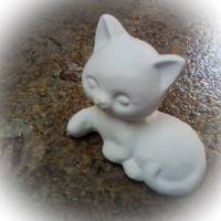 Katze - Figur aus hochwertigem Stuckgips zum selber Malen Bild 5