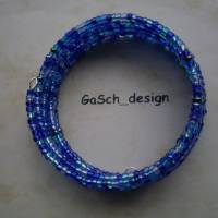 Armreifen * Spiralarmband * Rocailles, 2,6 mm - aquafarben Bild 2