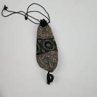 Biedermeier Tasche Beutel mit Glasperlenstickerei - Handtasche Perlenbeutel Bild 3