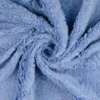 Baumwoll-Plüsch, jeansblau, 145 cm breit, Meterware, Preis pro 0,5 lfdm Bild 1