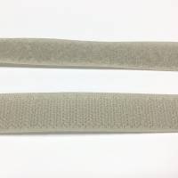 Klettband in 20mm breit Hakenband und Flauschband Hellgrau Bild 1