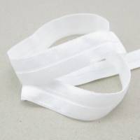 Einfassband, elastisch, eine Seite glänzend, 19mm breit, weiß Bild 1