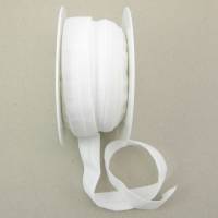 Einfassband, elastisch, eine Seite glänzend, 19mm breit, weiß Bild 2